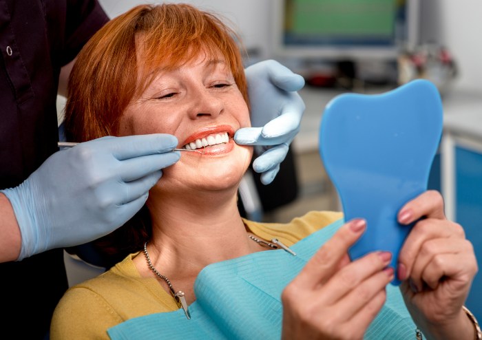 An Older Woman getting Partial Dentures at S&C Dental Beverly Hills Clinic
